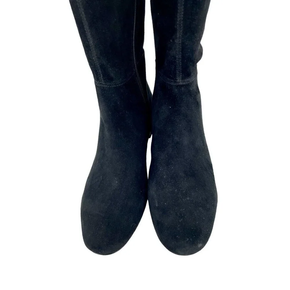 Tory Burch Gigi Black Suede Leather Stretch Over the Knee Boots 6 New $628
